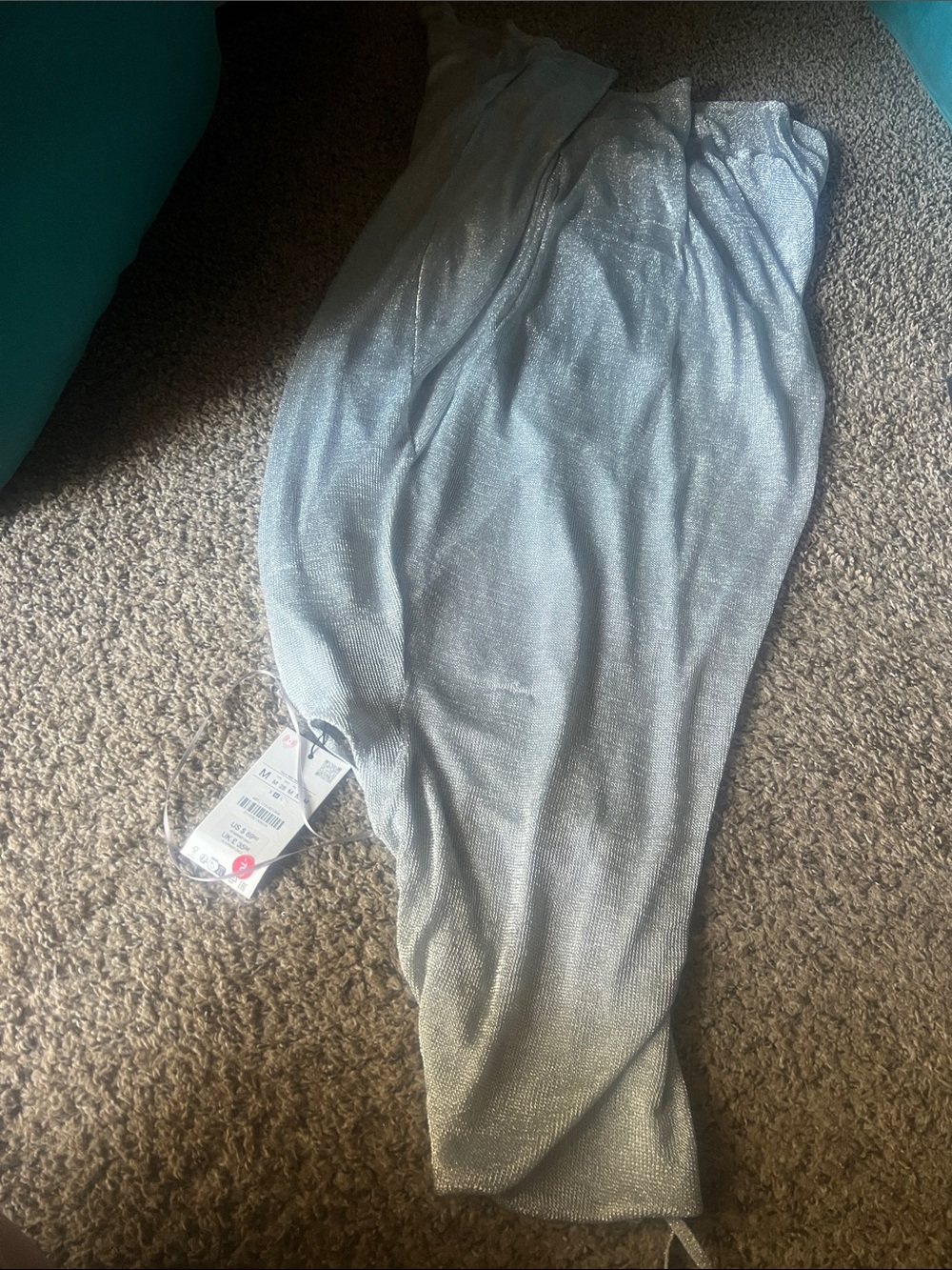 Zara Silver Shimmery Kids Skirt